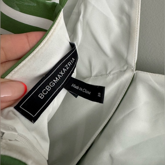 BCBG MaxAzria Striped High Low Wrap Maxi Dress 👗 Worn Once for a Wedding - Picture 4 of 5